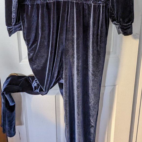 Fabletics Velour Zip-Up Wide Leg Onesie - Picture 6 of 6